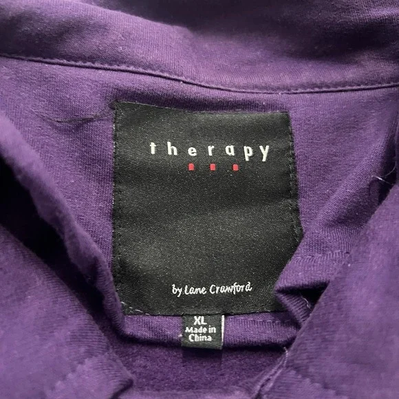 Therapy by Lane Crawford Women's Purple Pea Coat Size Large Double Breasted Wool - Picture 4 of 10